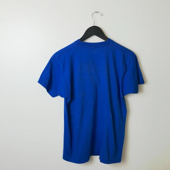 Vintage 80s 7-Eleven Ticket Quik T-Shirt M Blue Screen Stars Single Stitch - Picture 12 of 15